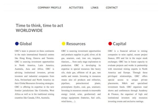 Site web – Graphique design international